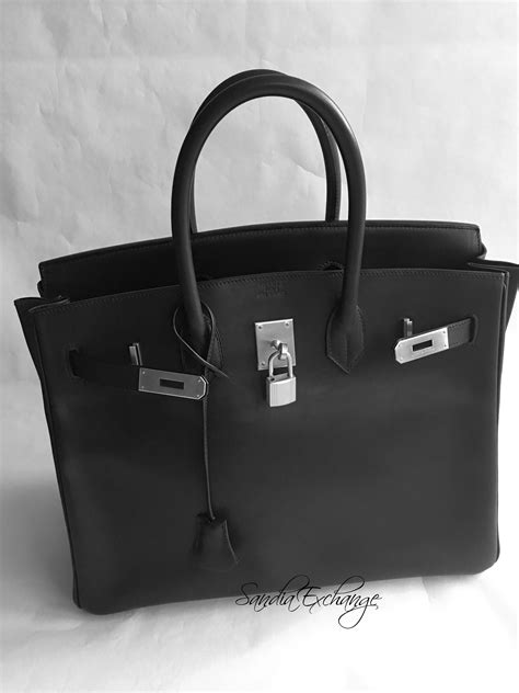 hermes birkin 35 black silver hardware|Birkin 35 price.